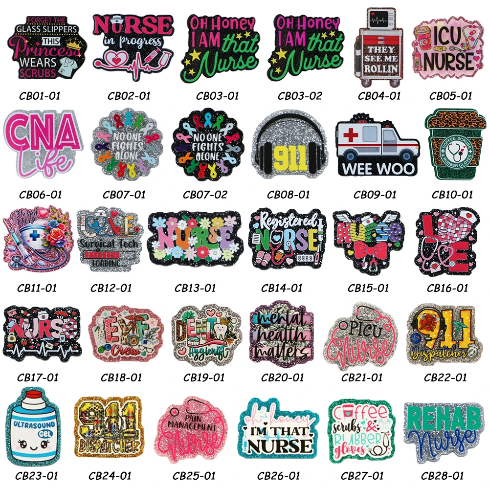 

5pcs New Medical Series Non-porous Acrylic Flatback Beads For Jewelry DIY Necklace Earrings Hairpin Chest Buckle Accessories