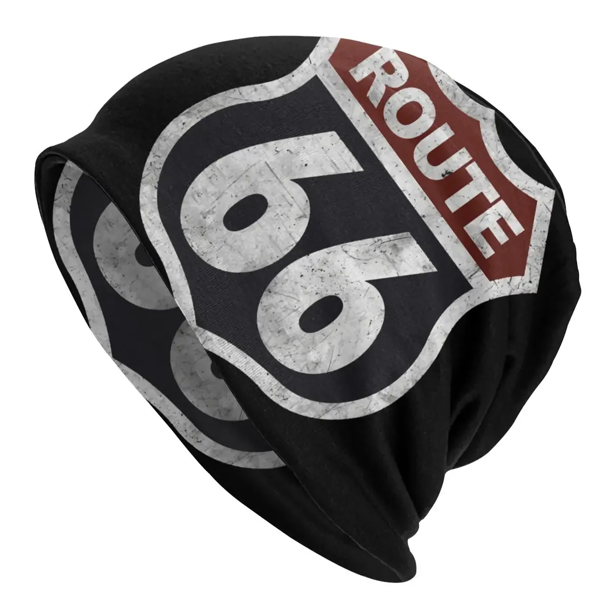 Route 66 Skullies Beanies Caps Historic Vintage Thin Hat Autumn Spring Bonnet Hats Men Women's Hip Hop Ski Cap