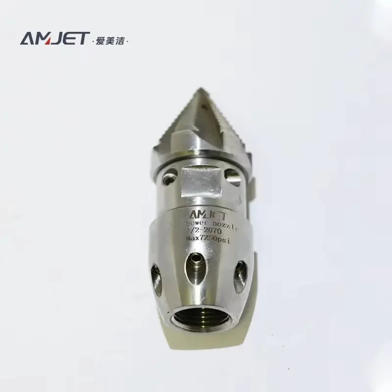 4000 PSI High-pressure Washer Drain Nozzle Cleaning Hose Nozzle 4 Front 6 Rear Nozzles