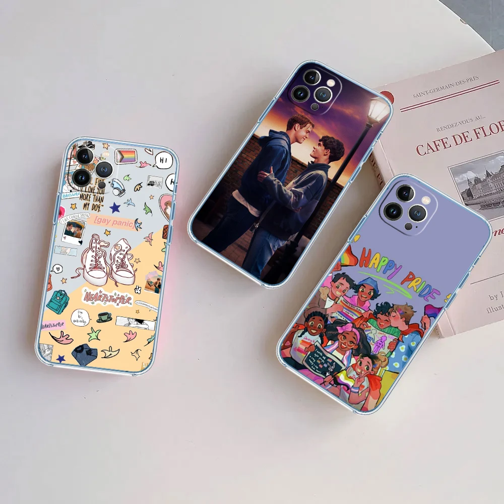Funda de teléfono transparente Heartstopper para Samsung Galaxy A04 A04S A14 A23 A34 A54 M23 M33 M52 M53