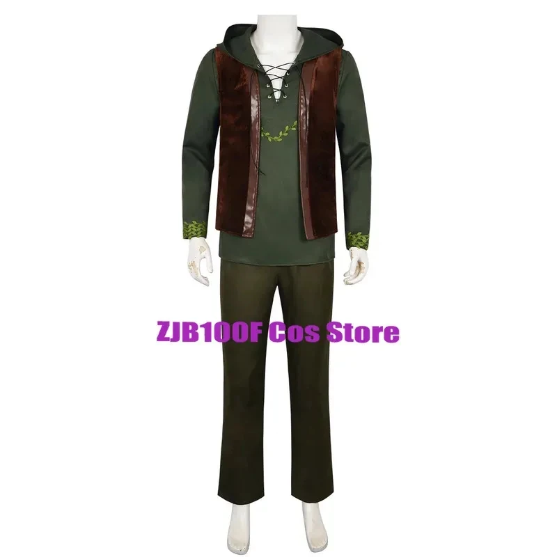 w,3;f'5\b/Anime Hiccup Cosplay Costume Man Green T Shirt Pant Brown Vest Wig Suit Halloween Role Play Dragon Ou6;h\b.8'k/ view 5