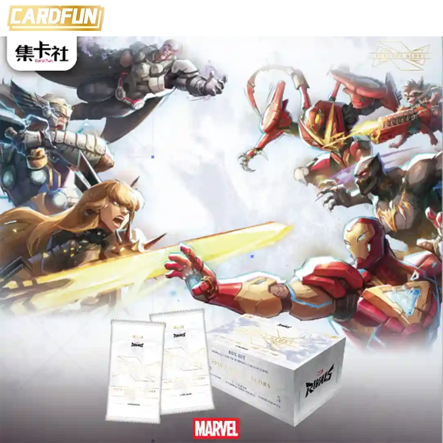 CARD FUN Official Marvel Rivals Glory Hall Trading Cards Iron Man Spider-Man Full Set Premium Collectibles Cards for Marvel Fans