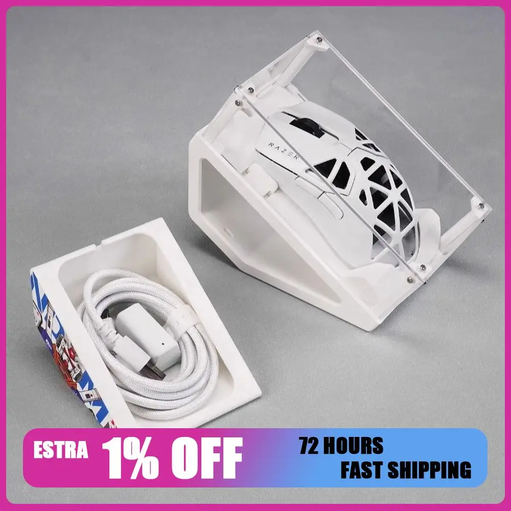 

3D Printing Mouse Display Box Dustproof Storage Transparent Acrylic Gaming E-sports Mouse Table Desktop Display Box Ornaments