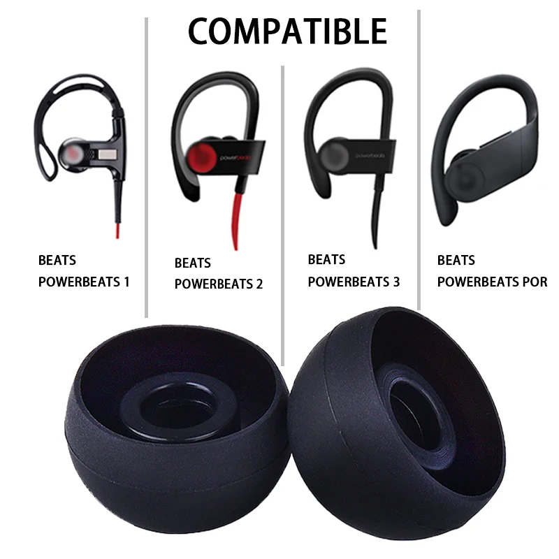 كوتو سماعات أذن لباوربيتس برو للاستبدال سماعات أذن باوربيتس 1 من السيليكون سماعات أذن باوربيتس 2 سماعات أذن باوربيتس 3