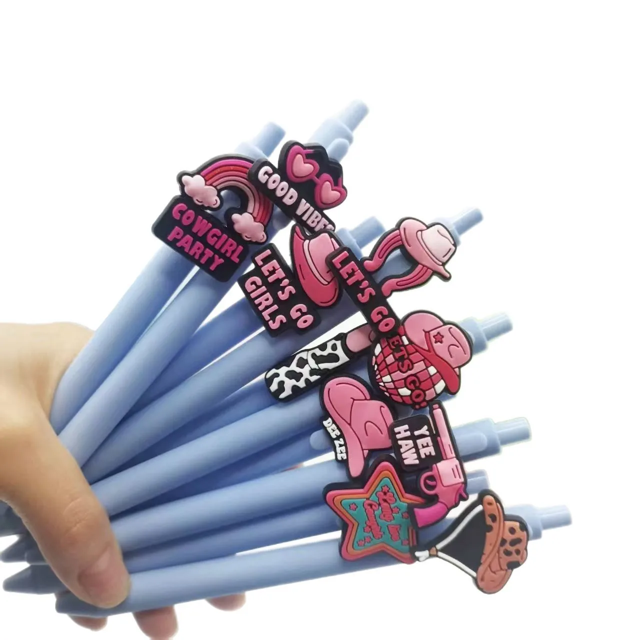 جديد الوردي كاوبوي سلسلة التصحيح القلم PVC لينة لاصق التصحيح قلم محايد اللون طالب توقيع قلم حبر جاف هدية السنة الجديدة #5