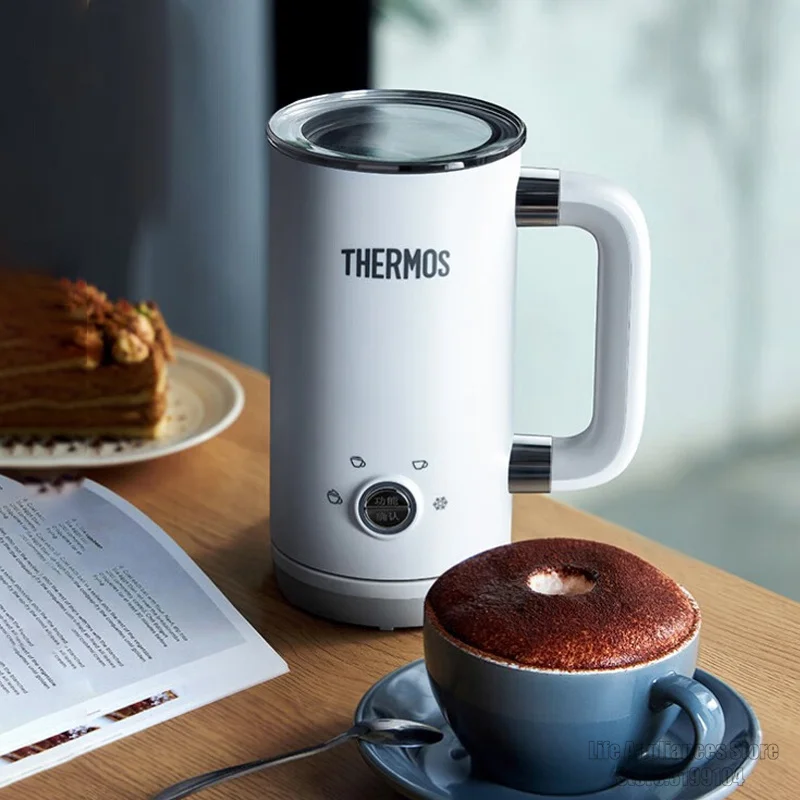 THERMOS Electric Milk Frother Automatic Foam Maker Steam Machine Warmer Hot / Cold Latte Coffee Blender Kitchen Appliances 220V