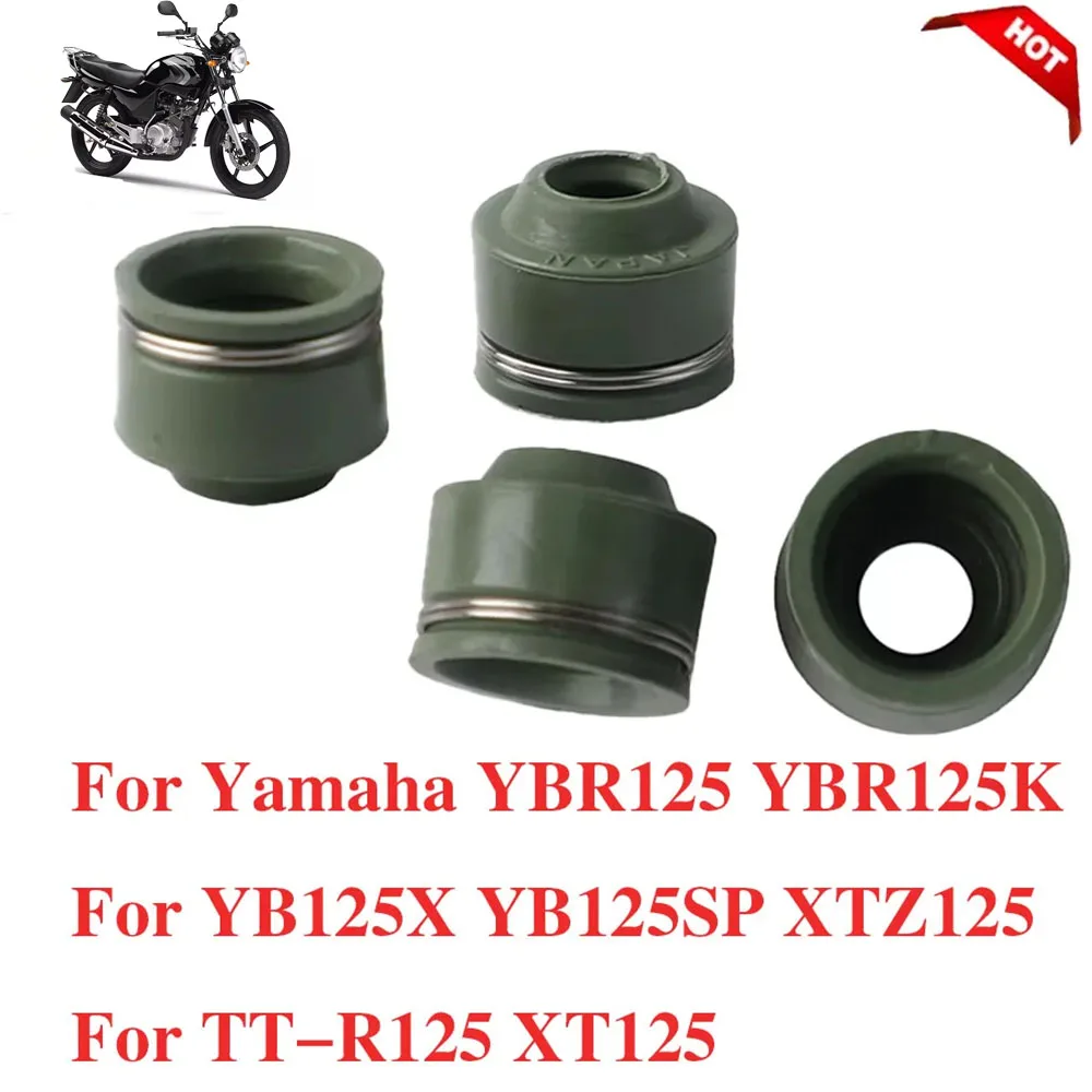 For Yamaha YBR125 YBR125K YBR YB125X YB125SP XTZ125 XTZ TTR125 TT-R125 XT125 Motorcycle Engine Exhaust Valve Oil Seal Dust Seal