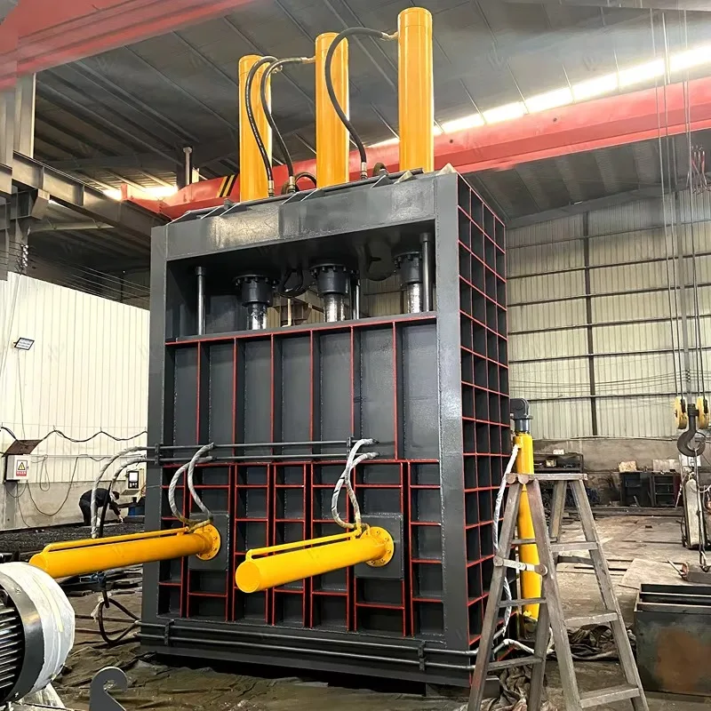 Semi-Automatic Vertical Baler Auto Tie for Waste Paper Plastic Bottles Compactor Packaging Custom