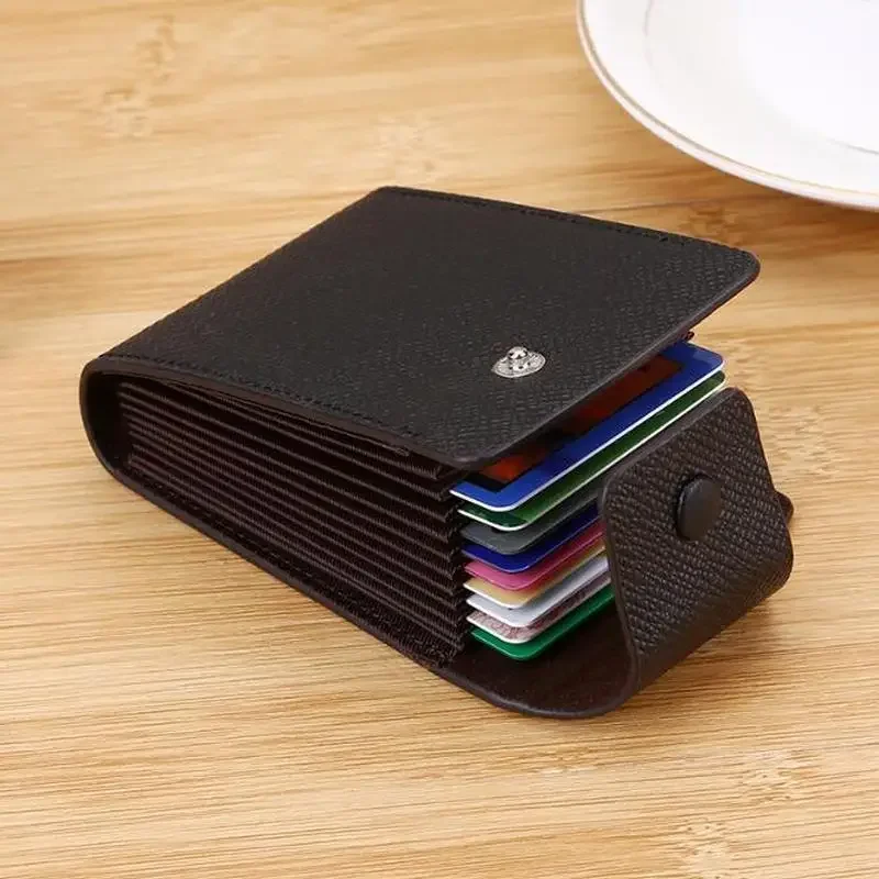 New Men's Credit Card Holder PU Leather Purse For Cards Wallet ID Bank Card Case Business Money Bag Coin Pocket Cardholder