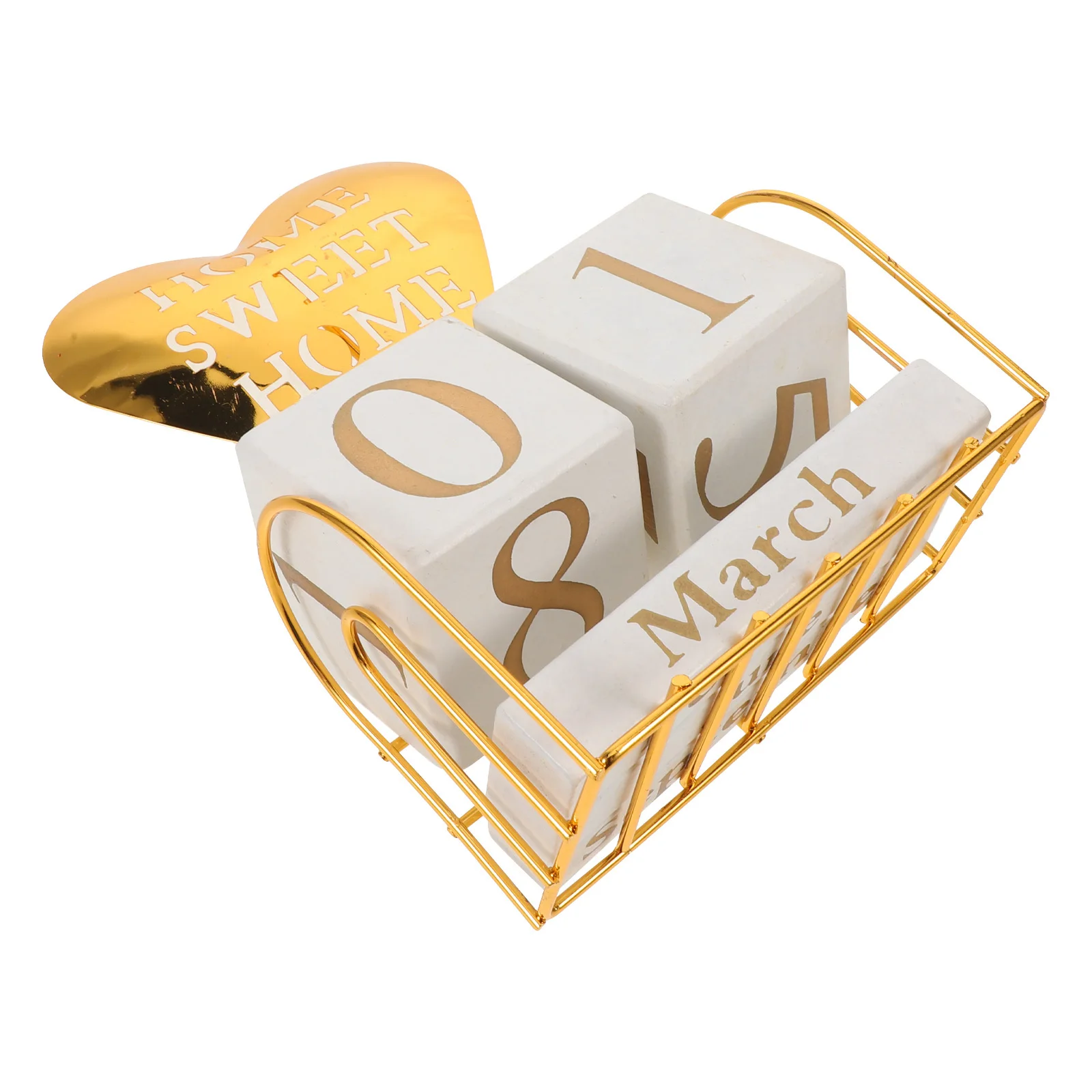 

Decorative Wooden Flip Calendar: Space Saving Desktop Perpetual Calendar for Home Office Shelf Table Decor Easy Date Change