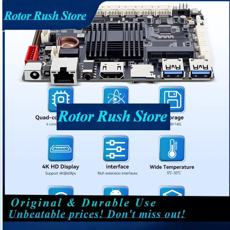 RoRuSRK3566 Android Development Board 4K For HD-MI And 1TOPS NPU For Edge AI Durable Rockchip Motherboard With Android Linux Sys