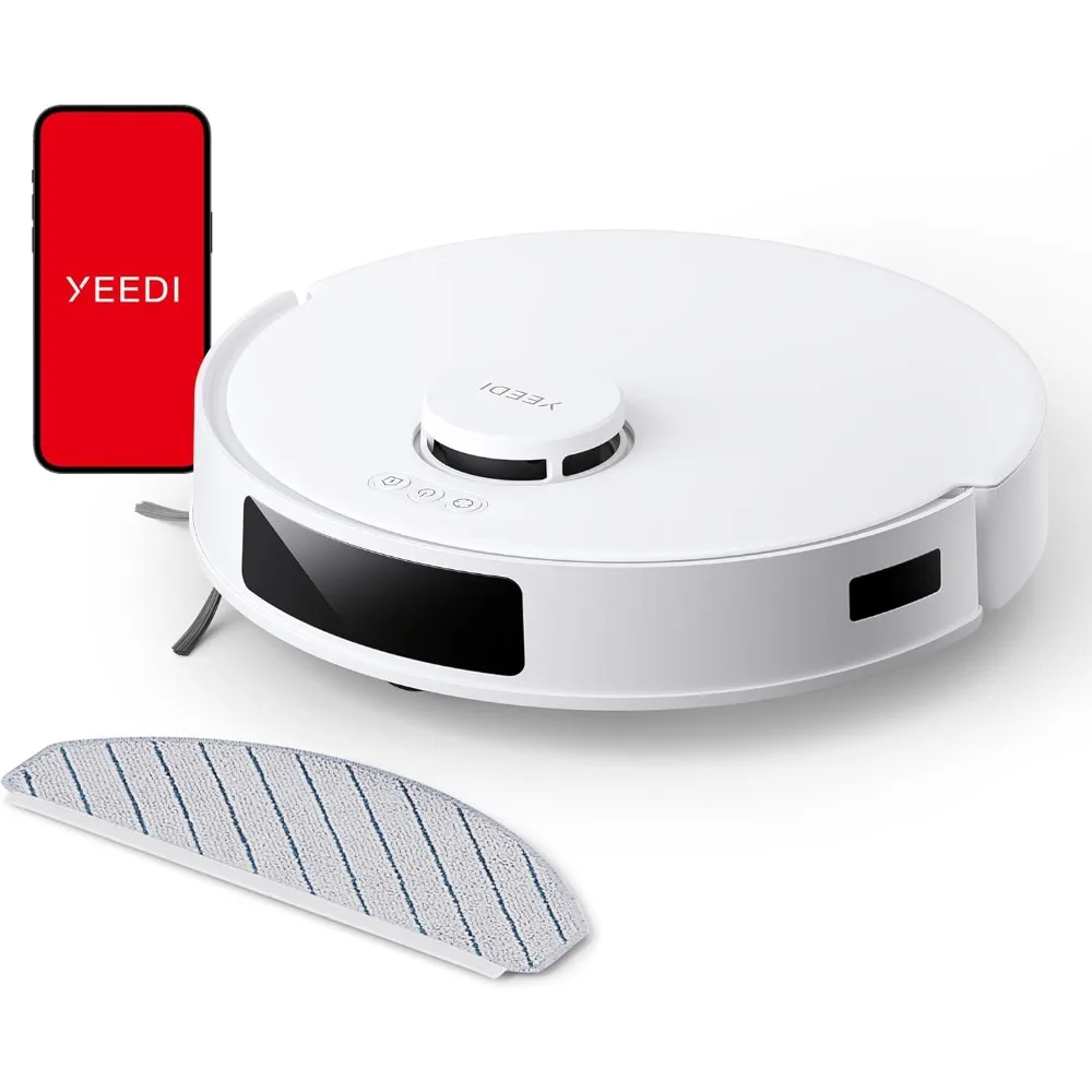 C12 Robot Vacuum Cleaner and Mop, 8000Pa Strong Suction, ZeroTangle Brush, Smart Navigation, Self-Charging,Work with Alexa White