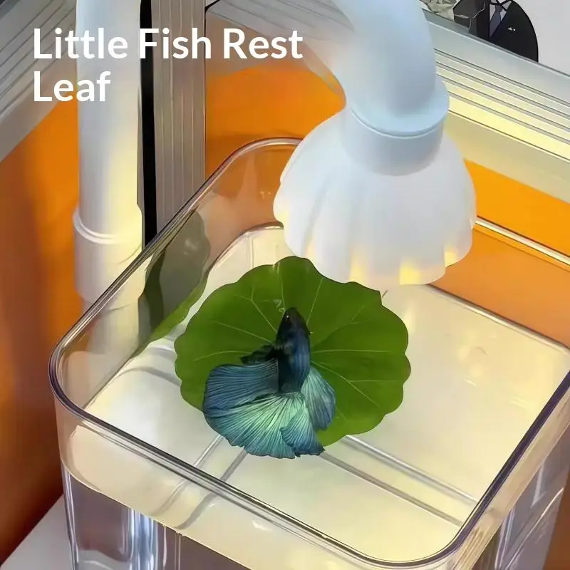 Simulation Lotus Leaf Betta Rest Pad Easy to Install With Strong Suction Cup for Fish Tank Aquarium Landscape Ornament