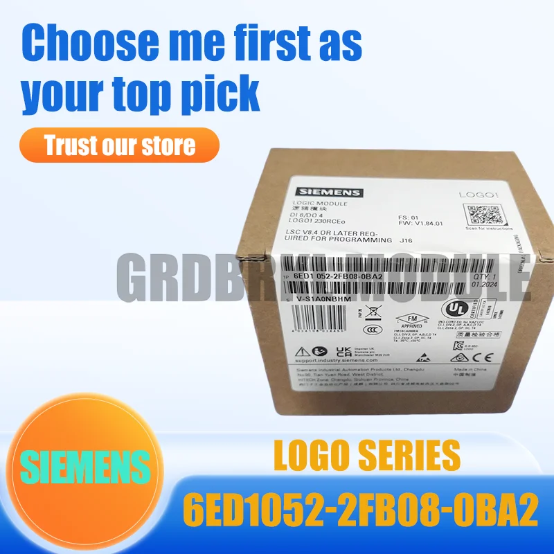

Brand New Original SIEMENS 6ED1052-2FB08-0BA2 6ED1 052-2FB08-0BA2 LOGO! Logic Module