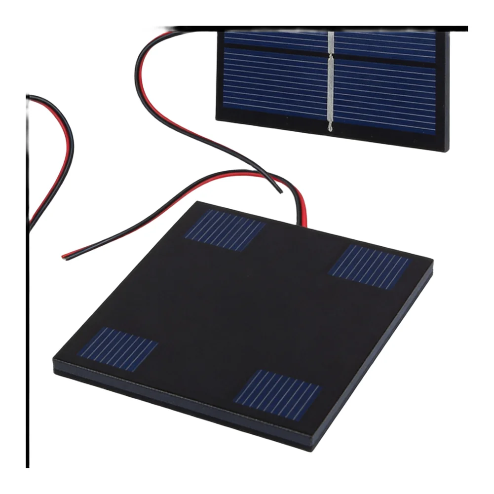 Set of 4 Solar Panels 0 65W 1 5V with Connecting Wires for Outdoor Small Appliance Energy Supply and for custom for Solar Power