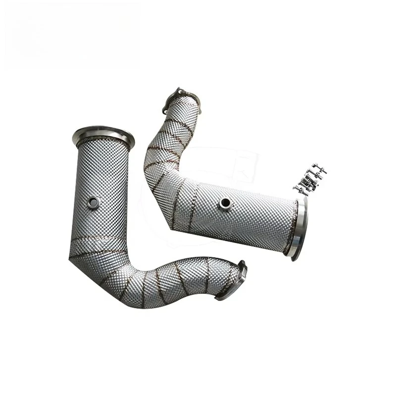 Exhaust Catted Downpipe for Turbo S E-Hybrid / Turbo S E-Hybrid Coupe 4.0 680hp with Heat Shield 2019+