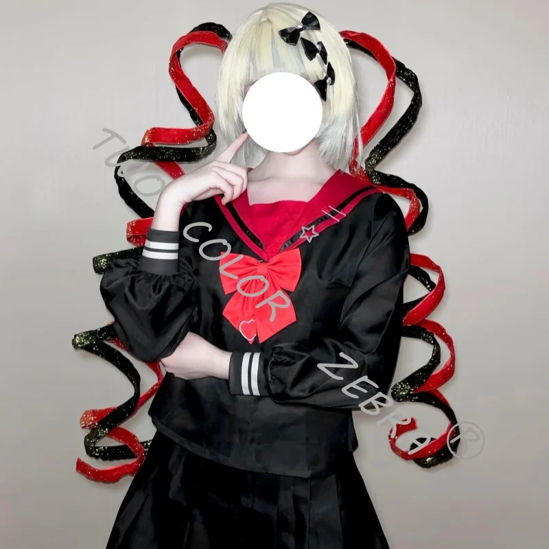 Needy Girl Overdose KAngel Cosplay Costume Black JK Uniform Full Set Wig Sailor Suit Halloween Comic Con Party Roleplay Outfits view 3