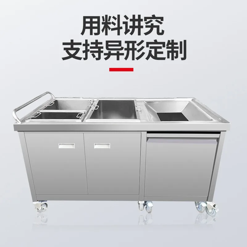 Residual Car Commercial Stainless Steel Food Collection Table Swill Recycling Restaurant Restaurant Canteen Meal Residue Garbage