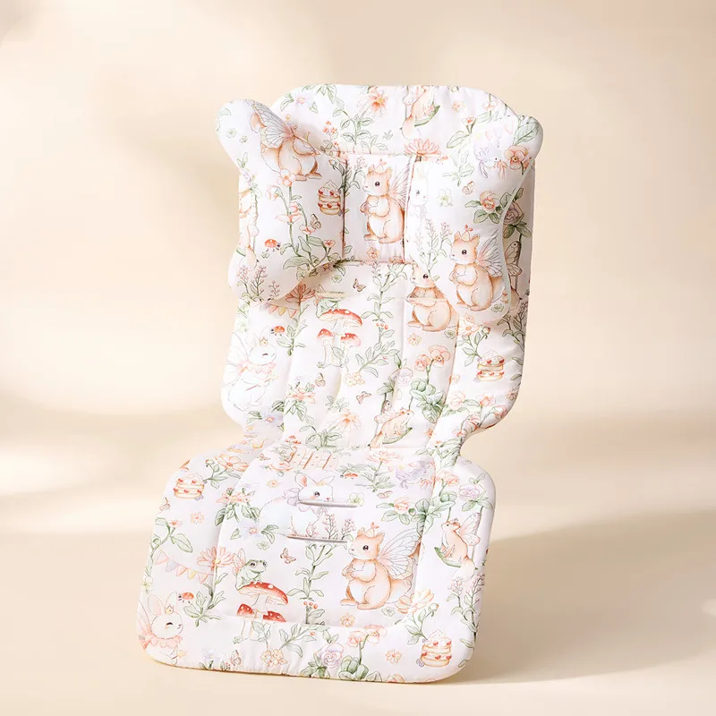 لطيف الكرتون الأرنب نمط عربة طفل وسادة مقعد وسادة لينة رشاقته للصدمات يدفع باليدين مقعد بطانة حصيرة مع وسادة دعم #2