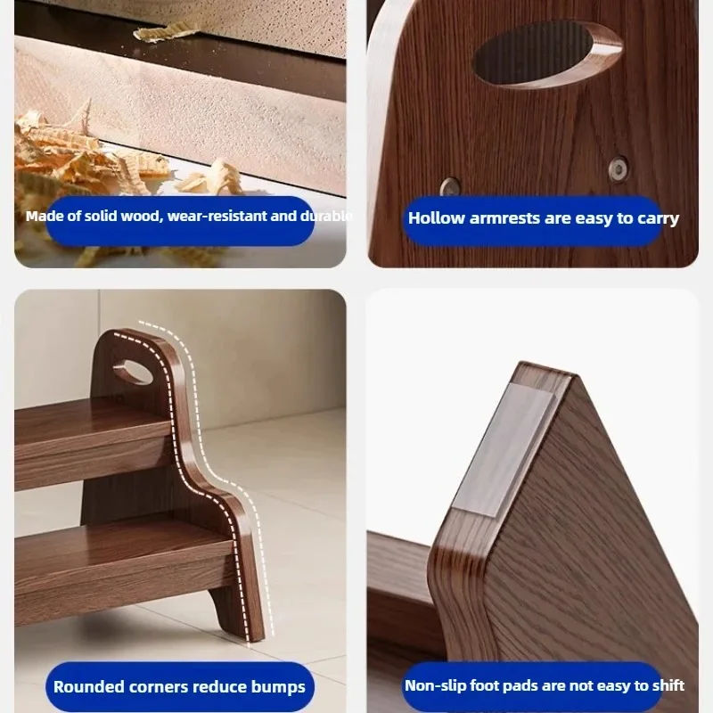 Taburete con escalón para niños, escalera de escalada antideslizante para baño, lavabo y taburete de cama para niños, taburete de seguridad multifuncional