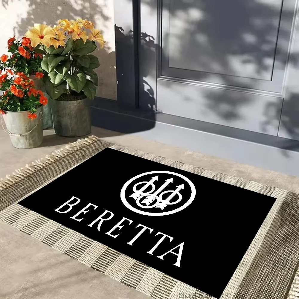 

Gun B-Beretta Floor Mat Doormats Home Carpet Foot Bathroom Absorbent Anti-Slip Home Decor