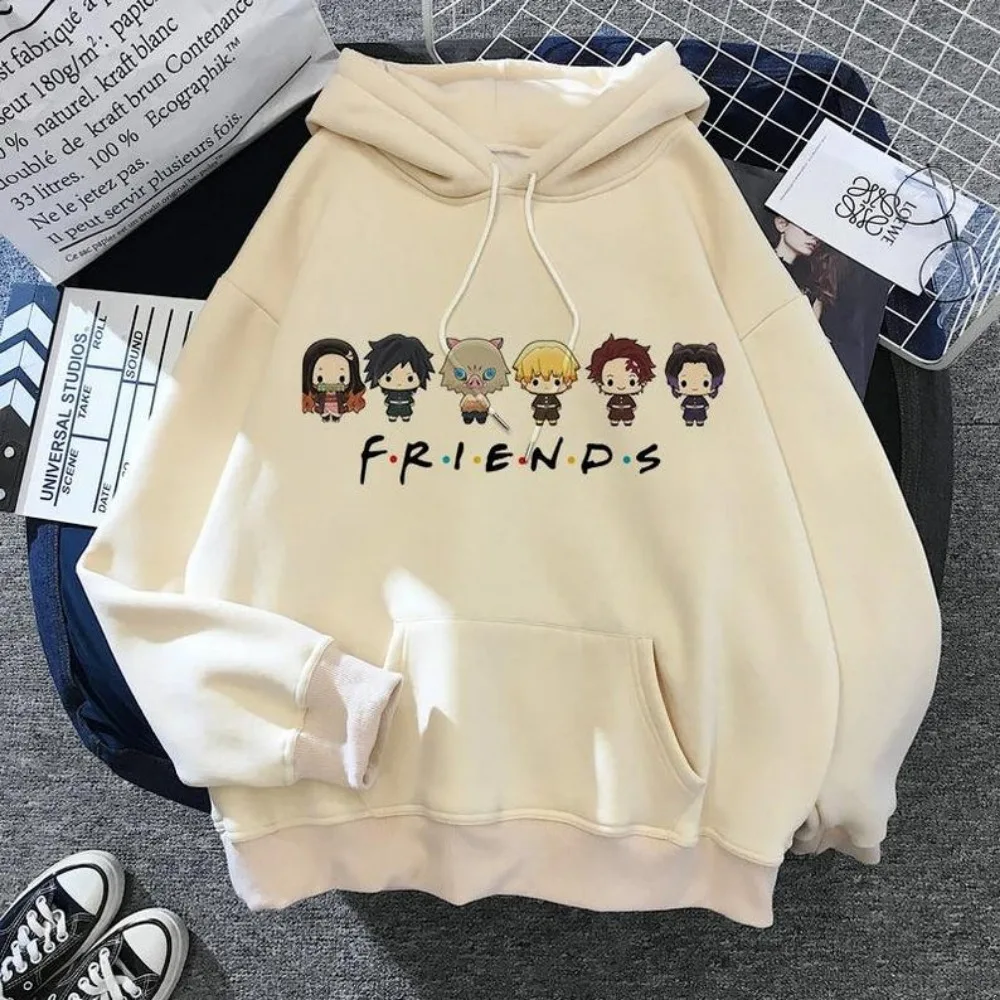 2025, modischer neuer Damen-Kapuzenpullover mit Anime-Dämonentöter, bedruckt, Frühling und Herbst, vielseitiges Paar, lässiger Pullover, S-3XL