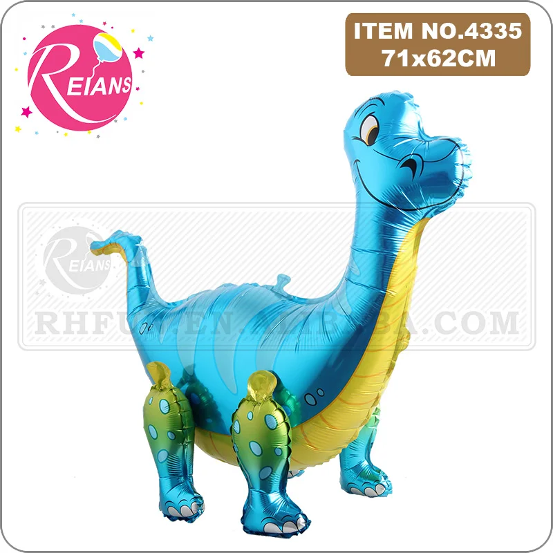 3D dinosaur balloons foil standing green dinosaur tanystropheus dragon birthday deco party supplies boy kids toys helium globals