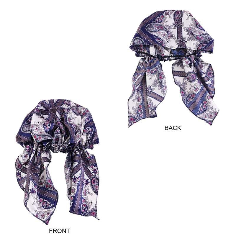 Women Printed Pre-tie Turban Headscarf Elastic Muslim Female Stretch Bandanas Islamic Hijab Cancer Chemo Caps Headwear Turbante