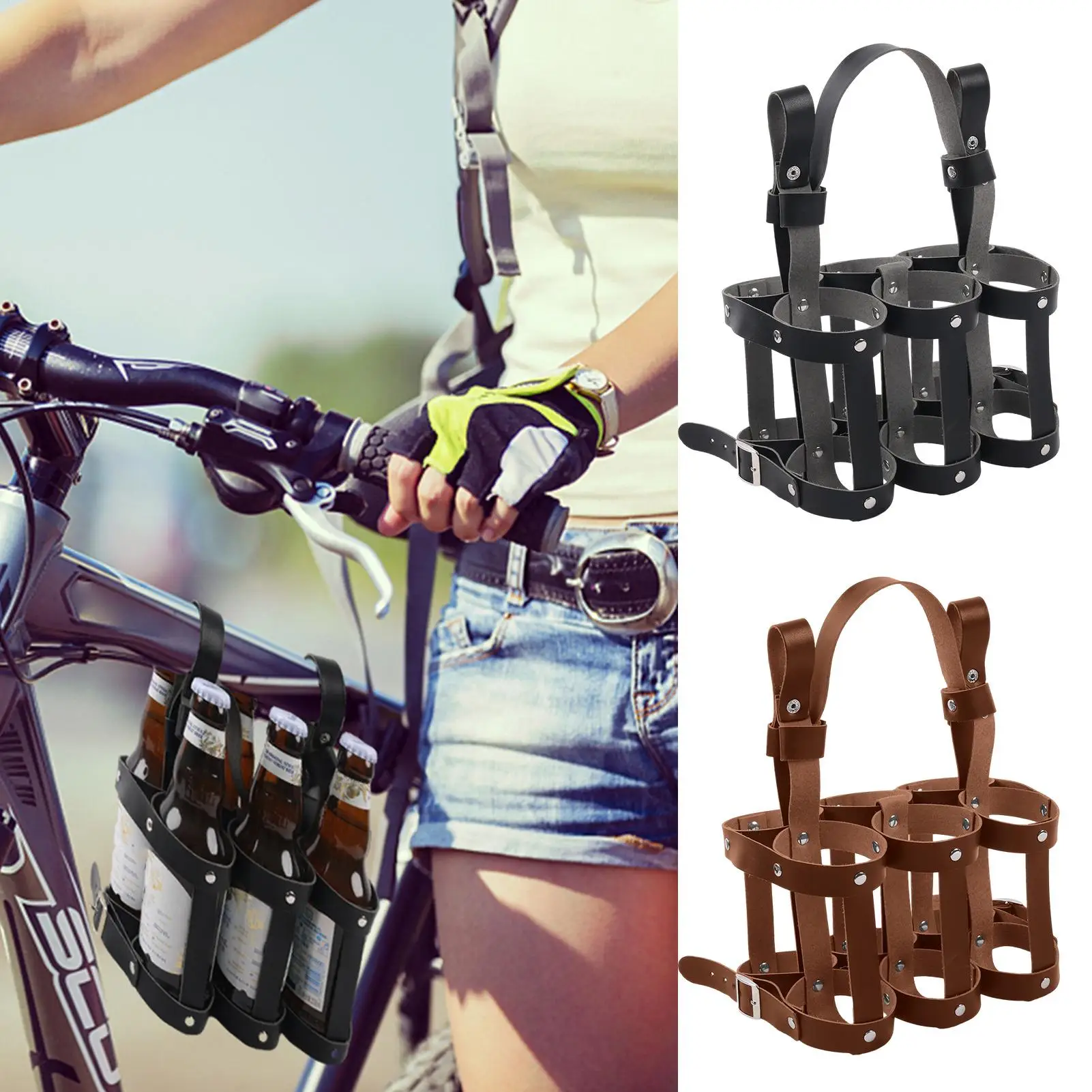 Bike Beer Holder Cycling Wine Storage Rack Spill-Proof Bicycle Wine Rack For Commuting Mountain Road Daily Outdoor Touring Urban