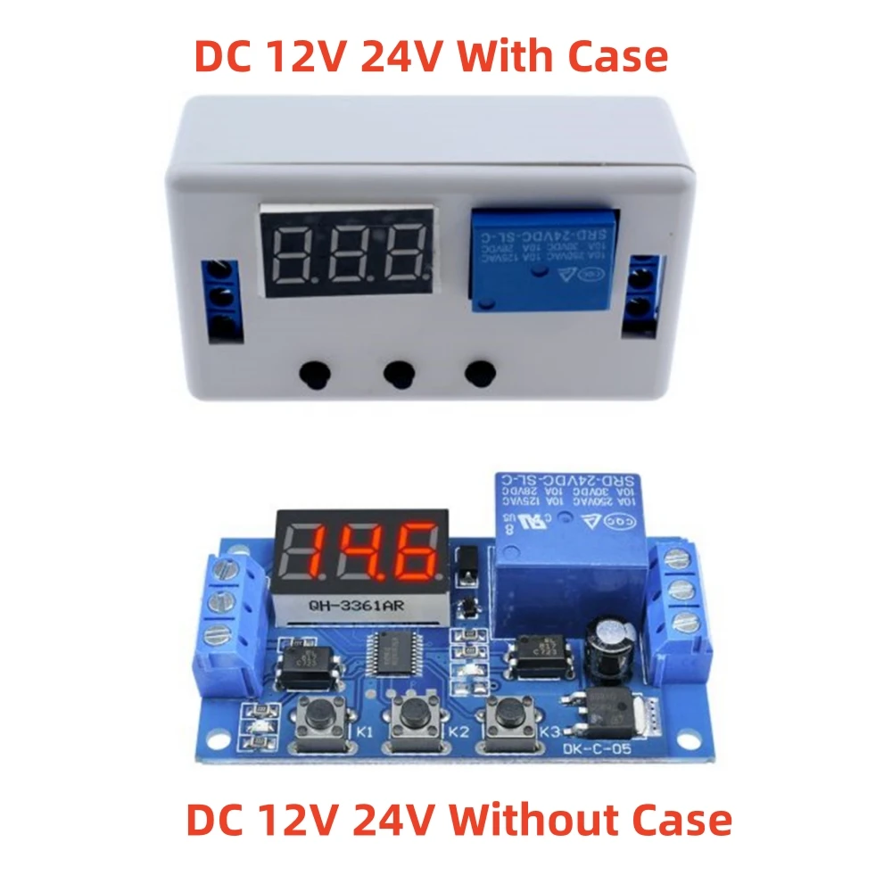 DC 12V 24V LED Display Automation Cycle Delay Timer Control Off Switch Delay Time Relay With Photoelectric Isolation