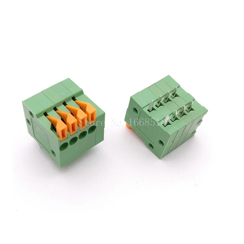 50Pcs KF141R KF141V 2.54mm Pitch PCB Terminal Block Connectors 2/3/4/5/6/7/8/9/10 Pin Straight / Right Angle Screwless Terminals