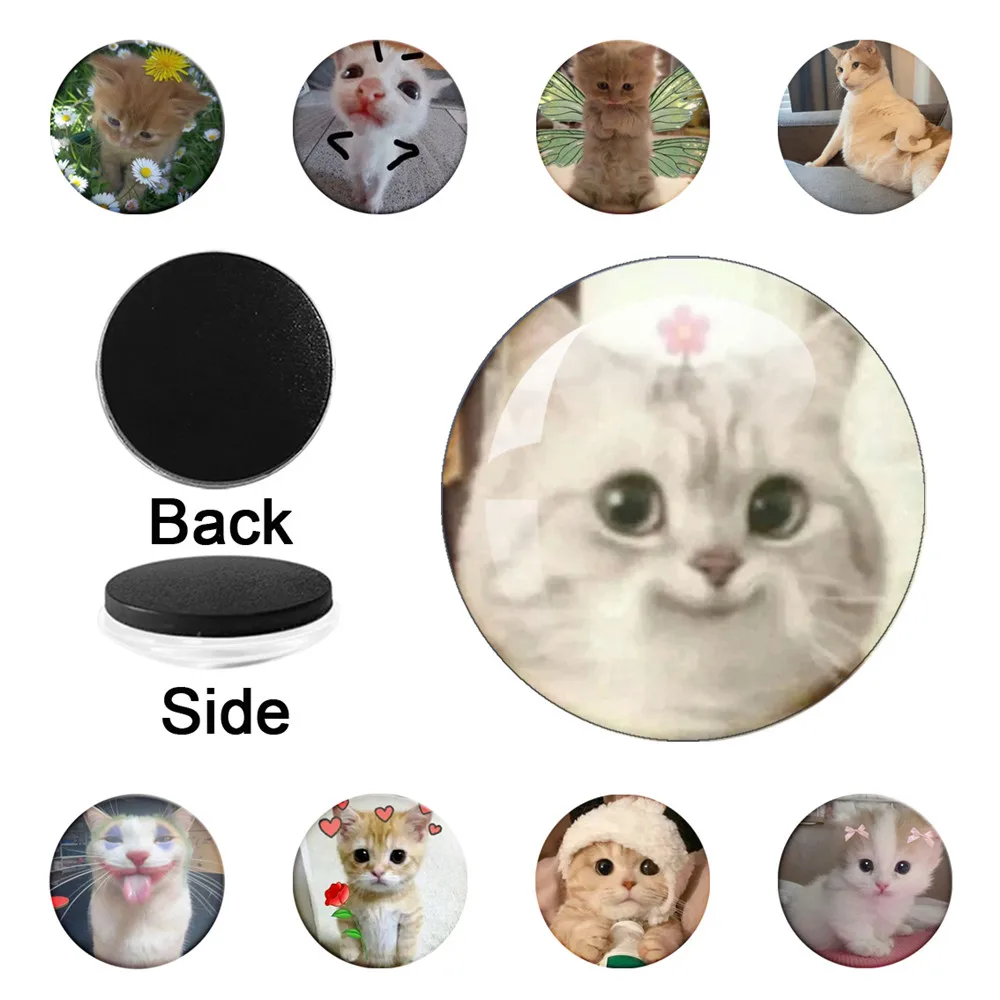 Creative Cat Meme Funny Cartoon Cute Lovely Sad Cat Memes Magnetic Refrigerator Sticker Note Holder Home Decor