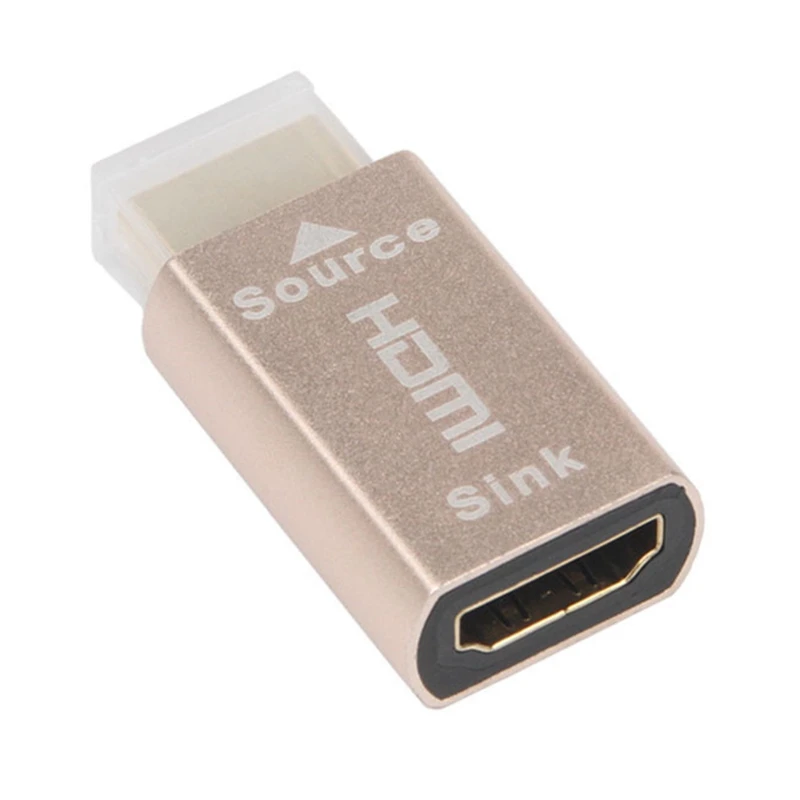 Suporte de sinal HDMI Lock Screen, adaptador virtual KVM HDMI2.0, EDID DDC, plugue manequim para emulador de exibição HDMI, até 3840X2160