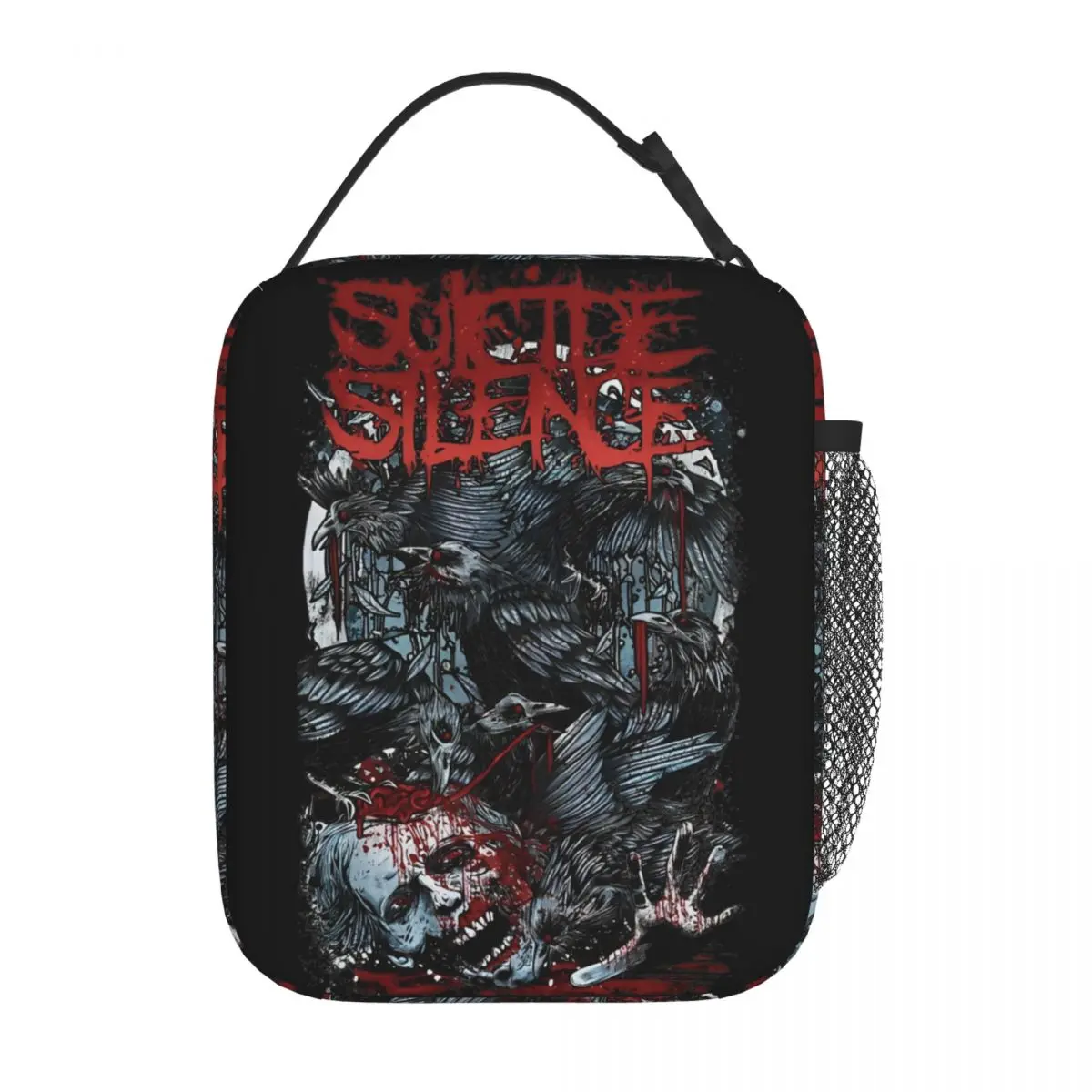 Suicide Silence Music Band Insulated Lunch Bags rock metal Food Container Bags Portable Cooler Thermal Lunch Boxes For Picnic