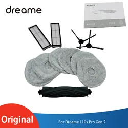 Original Dreame L10s Pro Gen 2 Robot Vacuum Cleaner Spare Accessory Parts Kit Rubber Main / Side Brush, Filter, Mop Rag