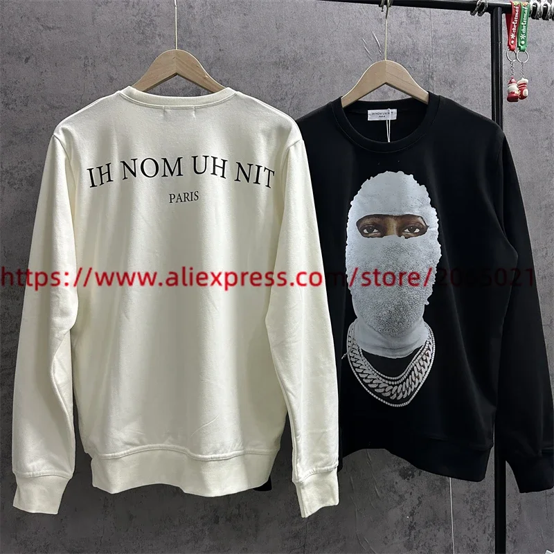 Ih nom uh nit Round Neck Sweatshirts Men Women Best Quality Crewneck Pearl Man Graphic Hoodie Clothes Hooded