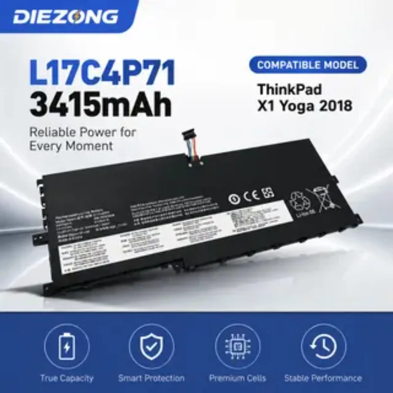3415mah High-Performance L17C4P71 L17M4P71 L17M4P73 01AV474 01AV475 01AV499 Laptop Battery For Lenovo ThinkPad X1 Yoga 2018