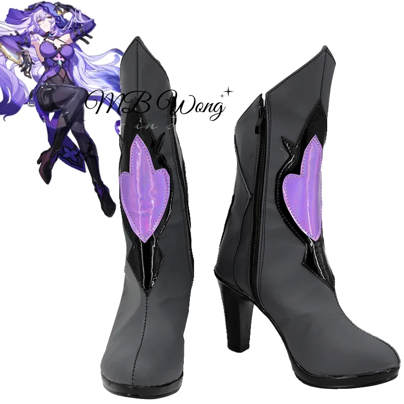 

FC6Game Honkai Star Rail Black Swan Cosplay Shoes Boots Anime Role Play Halloween Carnival Costume Outfit Party Prop Custom@FC8！