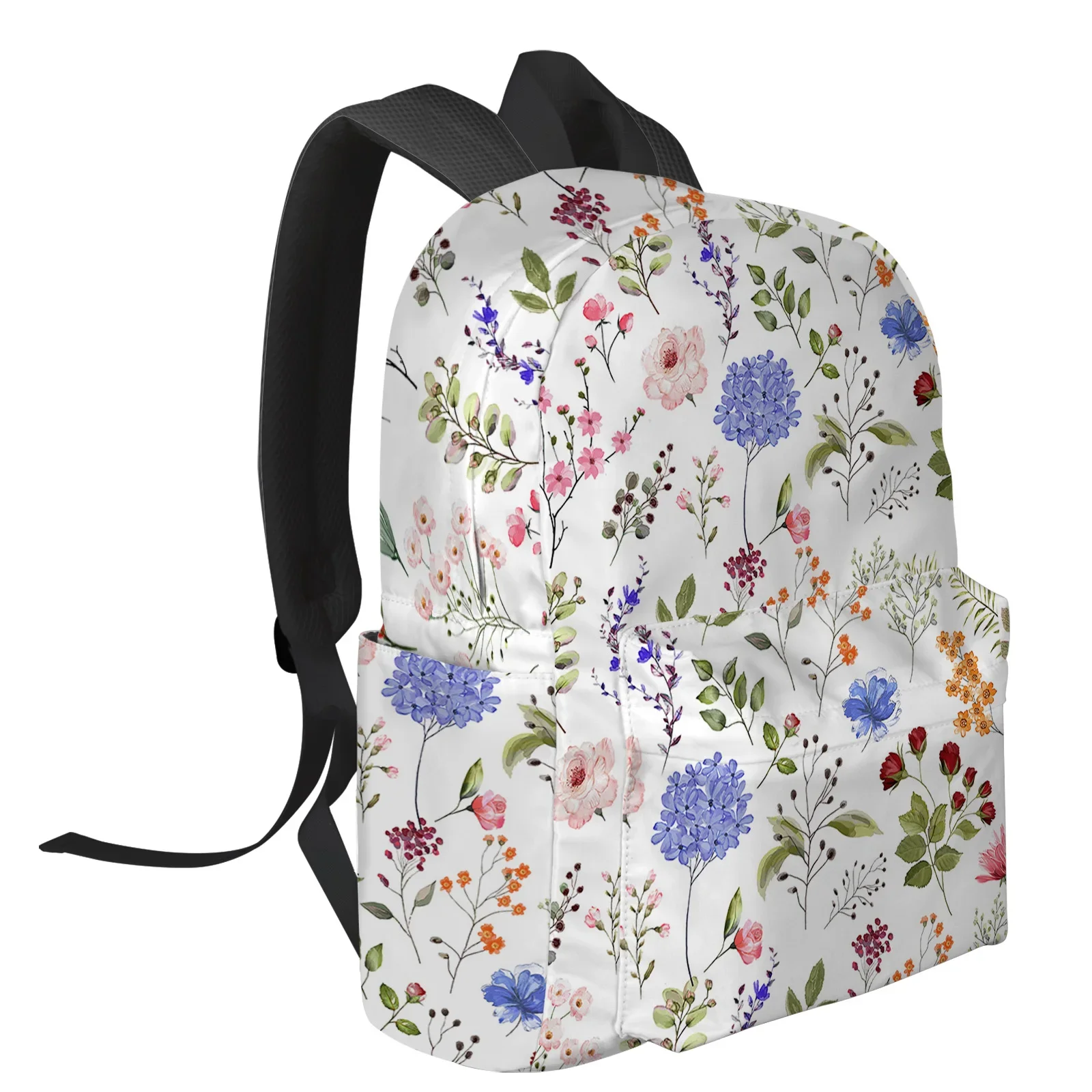 Imagem -02 - Mochilas de Textura Floral Vegetal Herbal Mochilas Escolares Personalizadas Mochila Laptop Homens e Mulheres Viagem Feminina