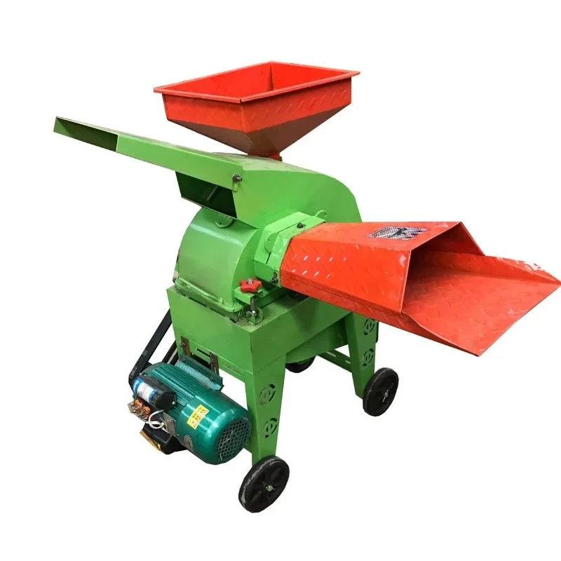 

High Productivity New Condition Poultry Feed Processing Machine Steel Construction Silage Chaff Cutter Motor Chopper Machine