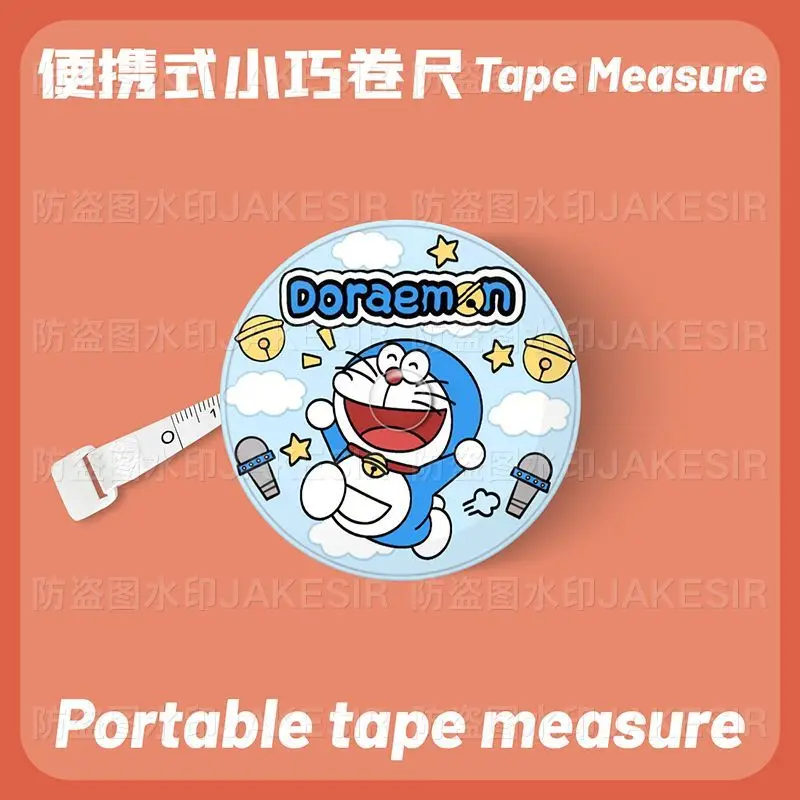 Doraemon Cute Game Peripheral 2M Mini Soft Tape Measure Auto Lock Pocket Measuring Ruler Portable Retractable Small Tape