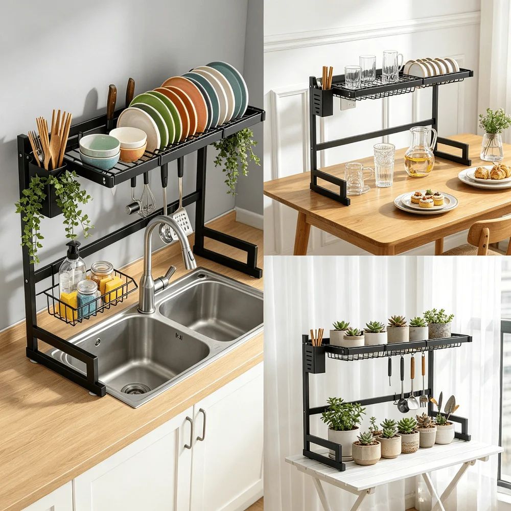 

OverSink Dish Rack Sturdy Kitchen Organizer