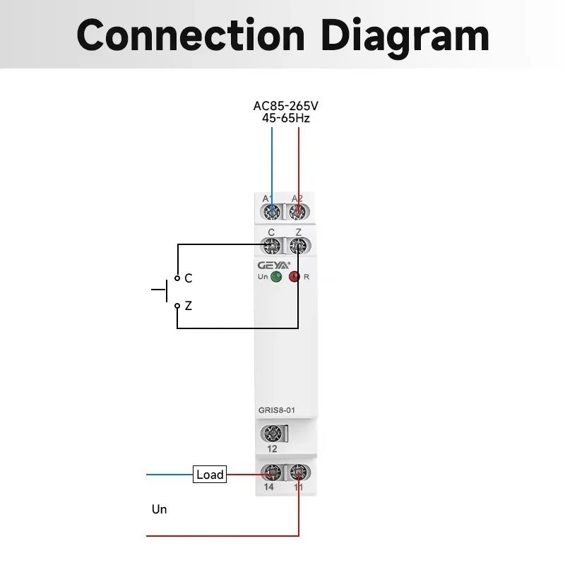 GEYA GRIS8 10A Isolated Relay Ultra-Safe Relay Protection from Signal Interference AC85V-265V Used in Fire Safety Application