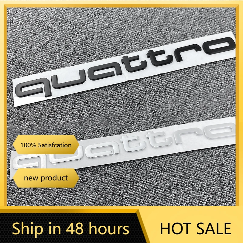 

3D ABS Quattro Emblem Car Body Rear Trunk Decoration Sticker for Audi Quattro A1 A3 A4 A5 A6 A7 A8 Q2 Q3 Q5 Q7 Q4 Q8 Q1 TT R8 RS