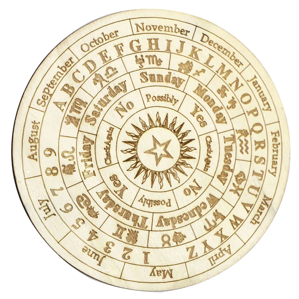 لوحة مكتب العرافة الخشبية لوحة نحت رائعة ملمس مريح لإمدادات العرافة لسطح المكتب للحفلات