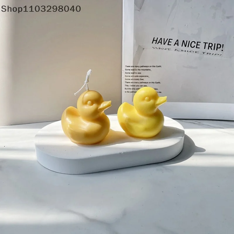 

3D Little Yellow Duck Silicone Mold For Candle, Crystal Epoxy Resin, Soap, And Ice Cream Making – DIY Craft Tool