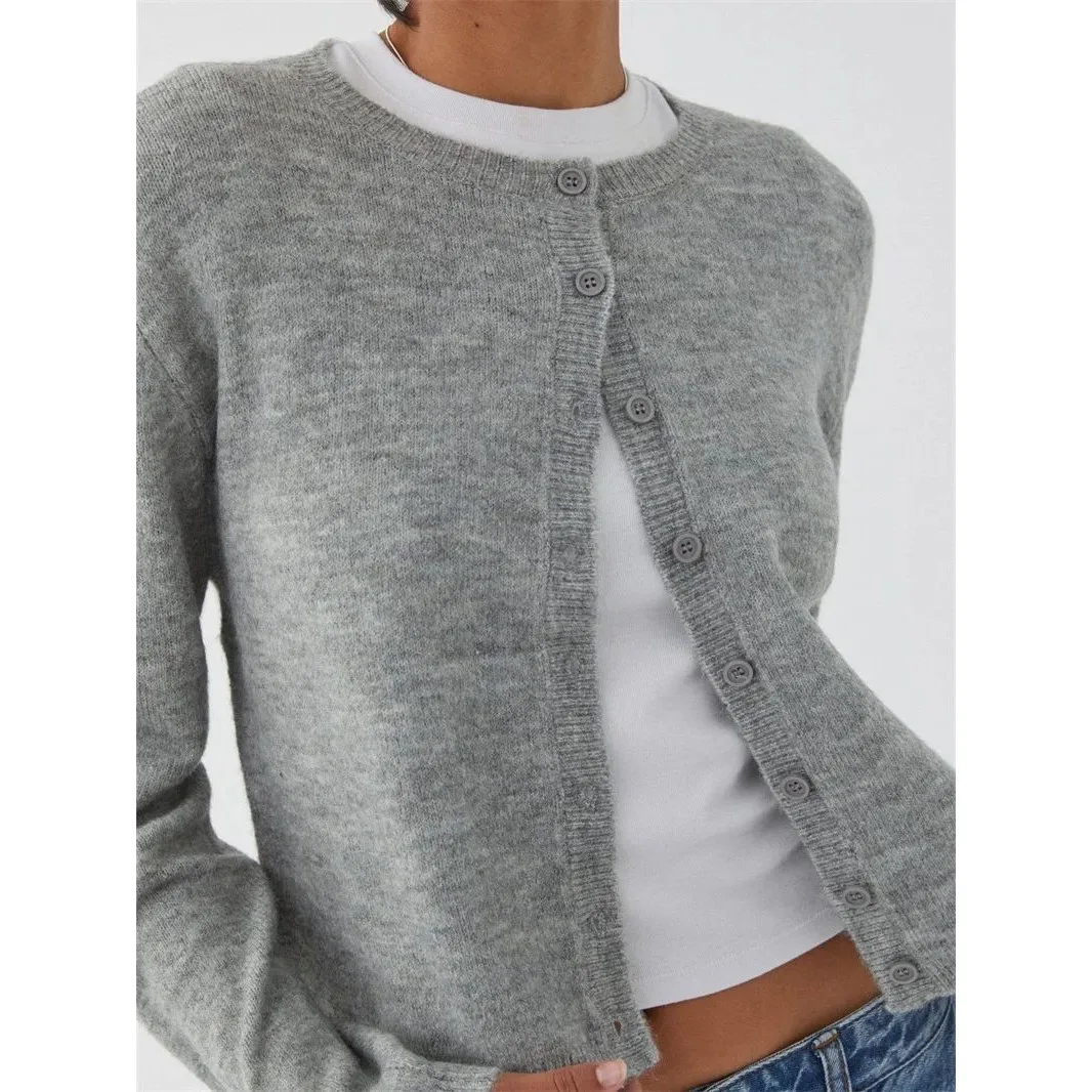 

Slim Fit Crew Ne вязаные крючком кардиганы для женщин винтажные Y2k длинные Cleanfit Sle полипропиленовый материал A-Line Sve