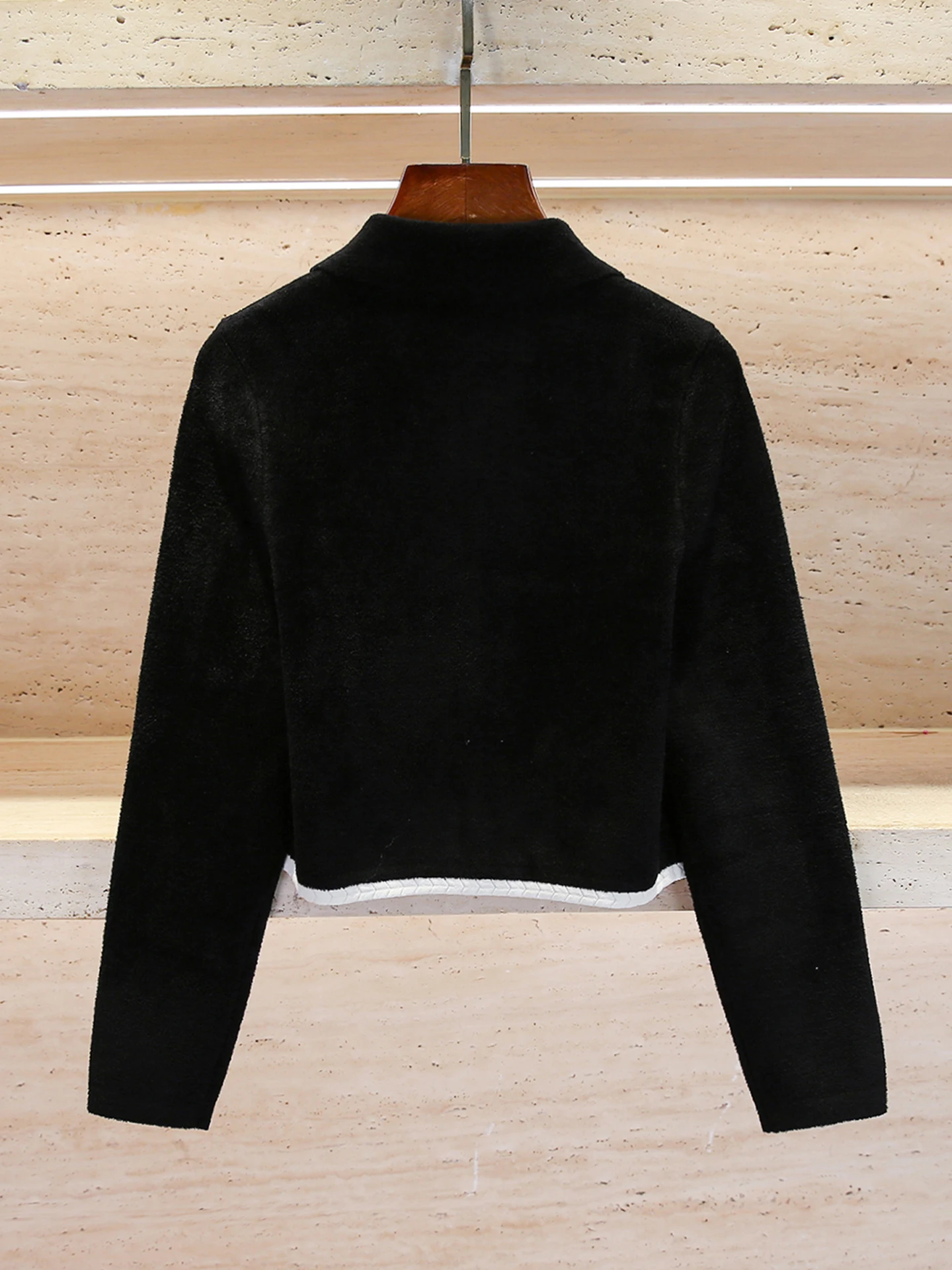 S Home South Oil Cardigan in velluto da donna di fascia alta Jaet Hepburn Sle Autunno 2025 Retro Pendolarismo Vento Or Capispalla