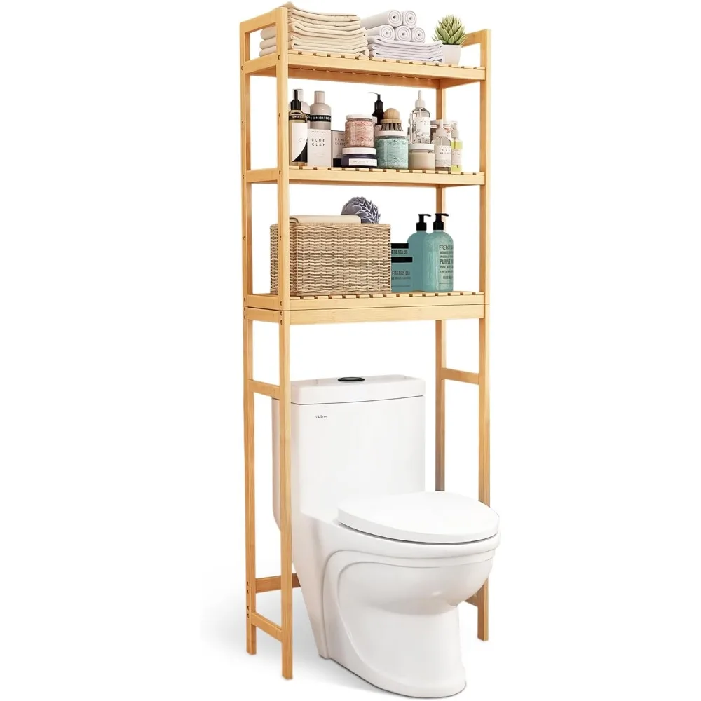 

Elegant Bathroom Space Saver Shelf | Universal Bathroom Over Toilet Storage Cabinet | Fits All Toilets | Easy Assembly Over