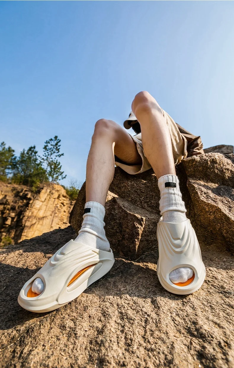 "New Unisex Sport Slides - Thick Sole Anti-Slip Motorcycle Sandals for Men/Women, Beach Basketball Outdoor Summer Footwear